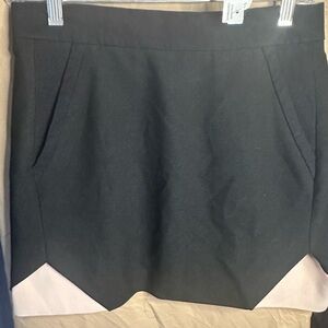 Maje Black Skirt with White Accents